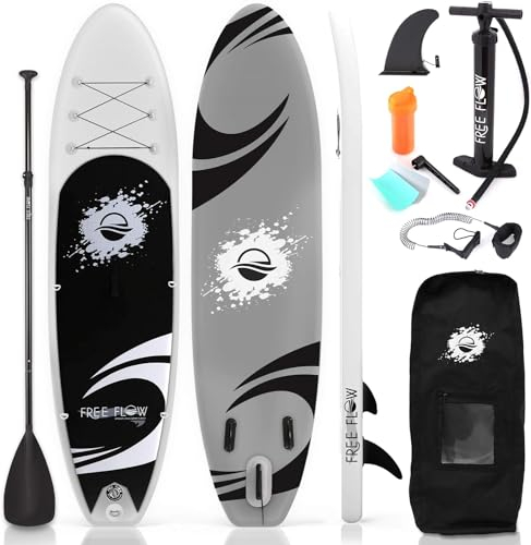 SereneLife Stand Up Paddling Board Aufblasbares SUP Set mit Paddel, Pumpe und Tasche Touring SUP für Kinder und Erwachsene rutschfest tragbar für See Fluss und Meer 155 kg Tragkraft