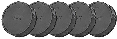 Oumij Copriobiettivo Posteriore Copriobiettivo Protettivo Copriobiettivo per Fotocamera Coperchio Posteriore in Plastica per Contax per Obiettivo per Fotocamera Reflex Yasica C-Y, 5 Pezzi