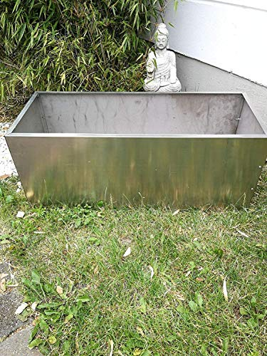 Zen Man Edelstahl Garten Pflanzschale Blumentopf Rostfreier Stahl No Rost Stainless Steel Garten Schale (031988-2S : 30 * 30 * 80cm)