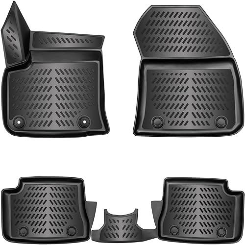 ELMASLINE Gummimatten Set für OPEL Corsa-E (Elektro) 2019-2026 | 3D Fußmatten mit hohen Rand | Corsa F Elektro | Passt Nicht in den normalen Verbrenner Corsa!!!!!!