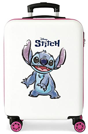 Disney Adorable Stitch Bagagli- Bagagli per bambini Bambine e ragazze Bianco/ Rosa