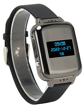 Orologio Registratore Vocale, Braccialetto di Registrazione Attivato Vocale Digitale Bluetooth, Riduzione del Rumore Orologio Registratore Lettore MP3 con Contapassi, Dispositivo A (16 GB)