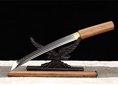 LQSMX sword Kurzer Samurai-Säbel/scharf/Kurzes Samuraischwert echtes Katana Schwert T10 brennende Klinge