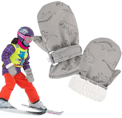 Onlynery Manoplas de esquí para niños,Guantes de Nieve cálidos