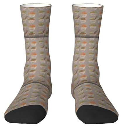 Chaussettes unisexes pour adultes, motif coquetier, nouilles, ramen, chaussettes fantaisie pour hommes, femmes, enfants, adolescents, pour garçons et filles, blanc, taille unique