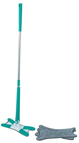 WMC TOOLS X-Typ Handfreier Wischmopp Flachmopp Set ,Bodenwischer Set mit Auswringfunktion,360°Spin Nass-Trockenmop Set für Bodenreinigung Fliesen(2 Cloths )