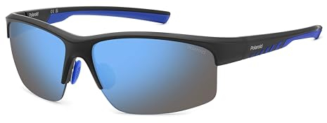 POLAROID Herren PLD 7018/n/s Sonnenbrille, Matt, Schwarz, Blau, 68