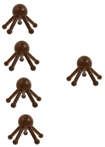 Healvian 5pièces Masseur De Tête Bois Forme De Griffe Outil De Massage Crânien Pratique Pour Détente Et Relaxation à Domicile Et Salon De Beauté