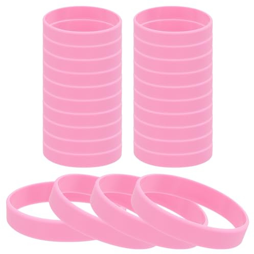 PATIKIL Silicone Rubber Bracelet, Solid Wristband, Color Blank Rubber Band