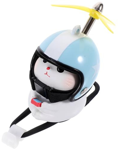 Gogogmee Entzückendes Katzenspielzeug Aus Kunstharz Fahrraddekoration Mit Helm Autoornamente Für Jungen Und Mädchen Erwachsene