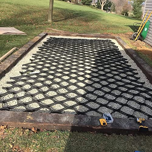 Garden Retaining Wall Grid Allée en gravier, treillis stabilisateur de renforcement de pente avec trou perméable, treillis de stationnement for travaux de sous-couche de contrôle de la boue du sol(6x9