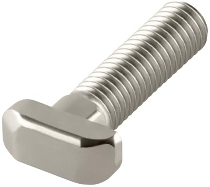 Hammerschrauben, T-Schraube Nut 8, M6, M8 für 40x40 Konstruktionsprofile- Montageprofile (10, vernickelt, M8 x 30)