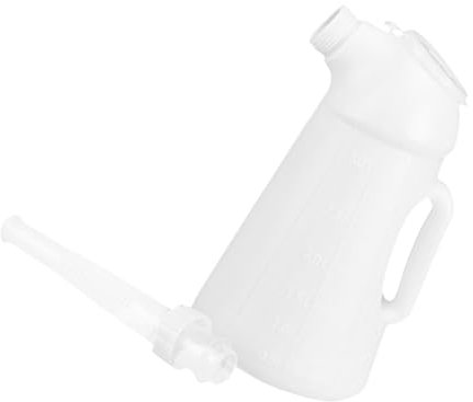 TIDTALEO 2l Vehicle Engine Oil Bottle Spout Refillable Oil Container Pump Oiler Outdoor and Home Use