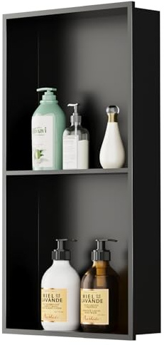 FIESONO Stainless Steel Shower Niche with Shelf 12 x 24