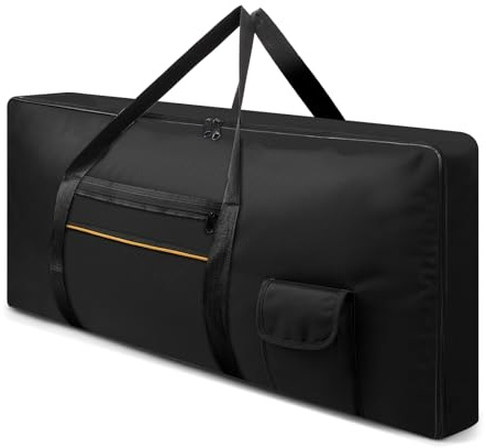 Lanjue Funda para Teclado de 61 Teclas, Bolsa para Teclado de Piano Electrónico Tela Impermeable 420D, 98 x 41 x 14 cm