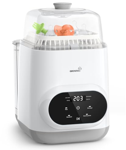 Grownsy EaseClean Bottle Washer All-in-One Washer and Steriliser and Dryer | Automatically Washes, Sterilises and Dries Bottles, Pump Parts and Baby Essentials with No Hand Washing Required