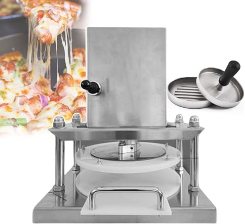 Manual Dough Sheeter Machine Electric Pizza Maker Stainless Steel Press Pressure Plate for Pizza Crust, Puff Pastry Pie Crust Pastry Press for Home
