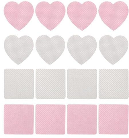 MERRYHAPY 4 Stück-pack Wimpernkleber Entferner Pads aus Hautfreundlicher Baumwolle Quadratisch Herzförmig Schonende Reinigungstücher für Wimpernverlängerung Salon und Heimgebrauch