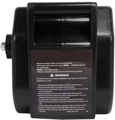 KIMISS Verricello Elettrico 12 V per Traino Barche e ATV - Capacità 2721 KG con Telecomando Wireless
