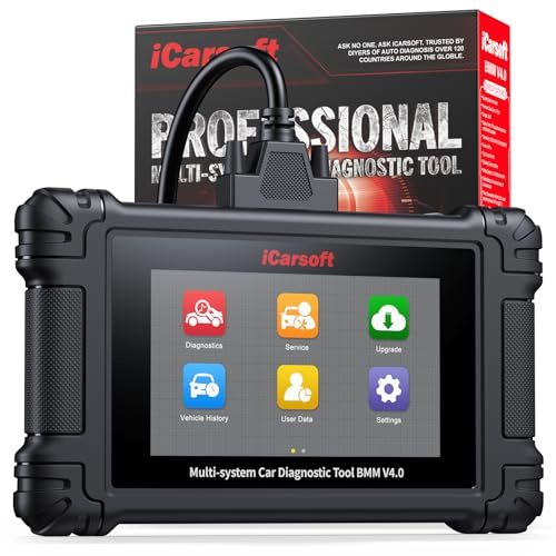 iCarsoft BMM V4.0, dispositivo diagnostico per auto per BMW/MINI + 2 marchi aggiuntivi, scanner OBD2 completo con 18 servizi, test bidirezionale, VIN automatico, aggiornamento a vita