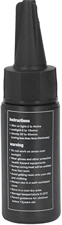 Zerodis UV-Kleber, Hochtransparentes, Geruchloses, Klares Gel, Schnell Aushärtender UV-Kleber für die Schmuckherstellung und Heimwerkerarbeiten (25G)