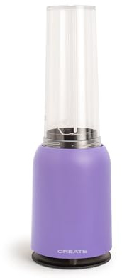 CREATE/MOI STUDIO/Blender avec verre amovible violet/Mixeur pour smoothies et milk-shakes, 400 ml en verre, usage unique, sans BPA, portable, lames en acier inoxydable, 230W