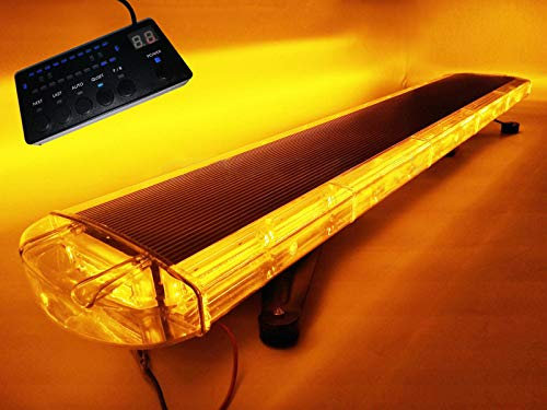 Barre de lumière d’urgence 80 W, 80 LED, 106,7 cm, Gyrophare stroboscopique pour dépanneuse - Ambrée - 12 V/24 V
