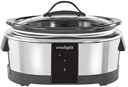 Crock-Pot 6 Quart Programmable Slow Cooker and Food Warmer Works with Alexa, Stainless Steel (2139005)