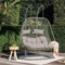 Dawsons Living Vienna Hanging Double Egg Chair - Outdoor and Indoor Rattan Weave Swing Hammock - with Hanging Stand
