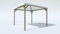 Gazebo da esterno Joy in legno di pino massello di dimensioni 3x3 m.
