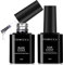 TOMICCA Vernis Semi Permanent, Base et Top Coat Vernis Gel UV Semi Permanent 2 * 8ML No Wipe Top Coat et Base Coat pour studio de manucure DIY Home