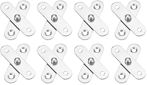 METALLIXITY 360 Grados Giratorio Pivote Bisagra (57 x 16mm) 8 Juegos, Inoxidable Acero Puerta Bisagras - para Hogar Cocina Puerta Armarios