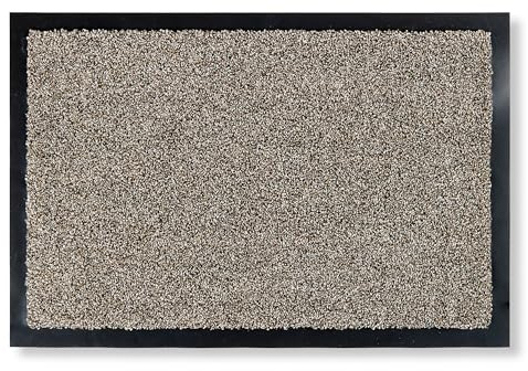 Rutschfeste Türmatte für Eingangsbereich - Braun 60 x 80 cm (Rechteckig) | Wetterfeste Fußmatte innen & außen Sauberlaufmatte wasserabweisend Fussmatte pflegeleicht Schmutzfangmatte strapazierfähig