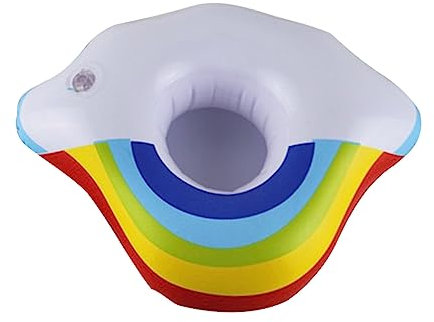 WHAMVOX 4piezas Portavasos Inflables Forma De De para Bebidas Playa y Piscina Soporte Flotante Cartoon para Verano