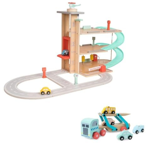 TP Owl & Fox Wooden Multi-storey Garage with Vehicle Carries - FSC® certified