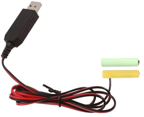 Adaptateur d'alimentation de batterie - Câble de conversion USB 5 V à 3 V - Remplacement de courant AA - Alimentation secteur basse tension - Câble de connexion USB pour jouets à distance - Lampes LED