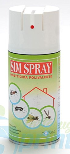 SIM SPRAY 300 ML insetticida spray pronto all'uso contro mosche, zanzare, formiche scarafaggi e insetti vari