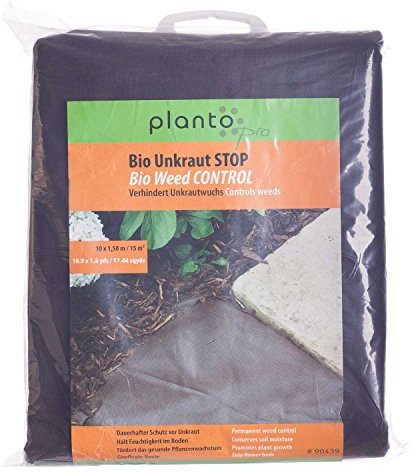 planto PRO BIO UNKRAUT-STOPP Unkrautvlies Mulchvlies Unkrautfolie Premium Gartenvlies extrem reißfest, wasserdurchlässig hohe UV-Stabilisierung extra starkes umweltfreundliches Vlies (1er Pack)