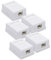 kwmobile 5X CAT 6A Aufputz Netzwerkdose 1 Port - RJ45 Buchse 10 Gbit/s - Netzwerk LAN Aufputzdose - Netzwerkkabel Internetdose Set in Weiß