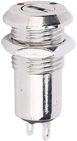 Fafeicy 10Pcs 12mm / 0,5 '' Schlüsselschalter 220VAC / DC 3A, Lock Schalter EIN-AUS, mit 20 Schlüsseln, 10 Muttern(Double Pull), Steuerschalter