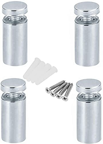 HeyNana 4 Stück 20x12mm Schilder Abstandshalter Schilderhalter Abstandschrauben Abstandshalter Edelstahl Werbung Schraube Glas Standoff Halter für Glas/Spiegel/Nägel