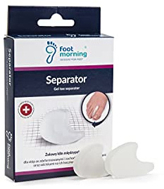 Foot Morning Zehenspreizer für Ballenzeh, 1 Paar Zehentrenner aus weichem Gel für sich überlappende Zehen, Schmerzlinderung bei Hallux valgus, Ballenzeh Korrektur, Mittel