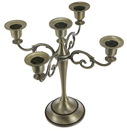 Uonlytech Bronze Kerzenständer Fünf Legierung Kerzenhalter Kunstkerzenständer Für Restaurant Und Hotel Kerzenständerzubehör Für Hochzeiten Und Feiern