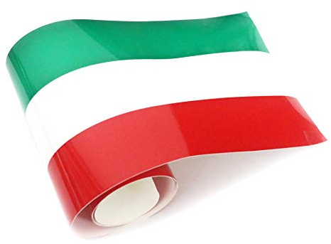 PTDecals 1.5m * 15cm / 59 * 6 PVC Aufkleber Italienische IT Flagge Streifen Grafik Patches Für Fahrzeug Motor Karosserie Spiegel Kotflügel Seitenschweller Kofferraum Heckklappe Tür Fenster