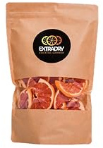 Extra Dry - Pomelo Deshidratado para Cócteles | 80 Medias Rodajas de Pomelo Seco | Bolsa Grande de 188 g | Fruta 100% Natural | Sin Azúcar Añadido