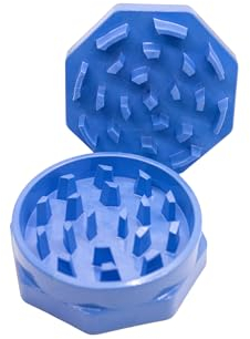 HEMP SAW® - Grinder, Hierbas Molinillo, Apto para lavavajillas, Nueva geometría de corte (azul claro)