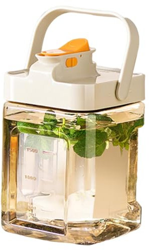 Kühlschrank Wasserspender Kinder, 1 Stück Wasserflasche Wasserkrug Mit Deckel, Getränkespender Mit Zapfhahn, Limonadenspender Water Dispenser Für Getränke, Limonade, Soda, Saft, Eistee, Milch, Kaffee