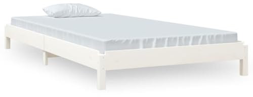 QZZCED Hotelbetten Tagesbett Luxus-Betten Schlafzimmer-Betten Stapelbett Weiß 90x200 cm Massivholz Kiefer für Schlafzimmer, Hotels, Wohnungen
