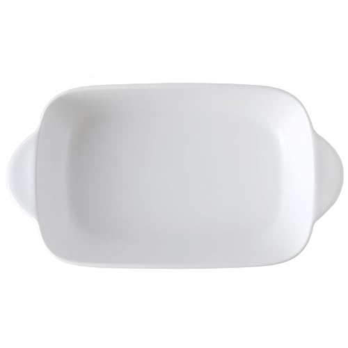 Dowbom Ceramic Baking Dishes For Oven, Small Casserole Dish For Oven, Ceramic Bakeware (White,24 ounce)