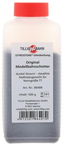 Tillig 86406 Schotter dunkel, 500 g